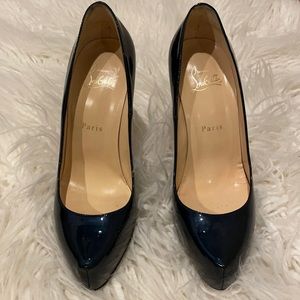 Christian Louboutin patent leather closed toe pumps